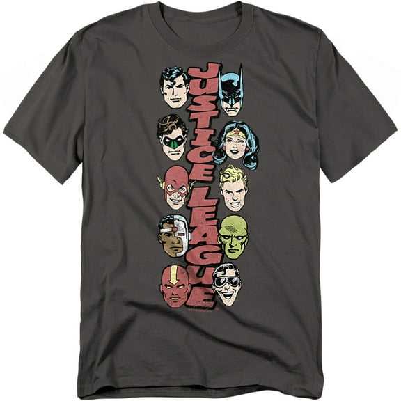 DC Comics T-Shirt Stacked Justice Unisex Graphic Tee For Men & Women