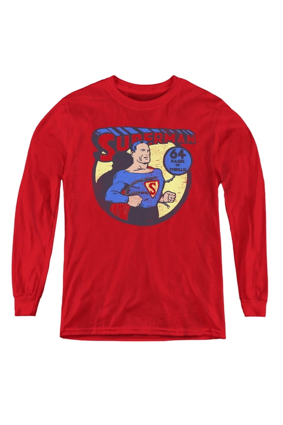 Dc - Superman 64 - Youth Long Sleeve Shirt - Small