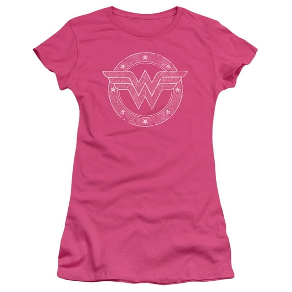 Dc - Tattered Emblem - Juniors Teen Girls Cap Sleeve Shirt - XX-Large
