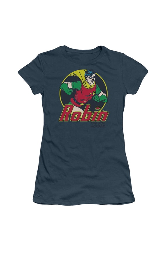 Dc - The Boy Wonder - Juniors Teen Girls Cap Sleeve Shirt - Large