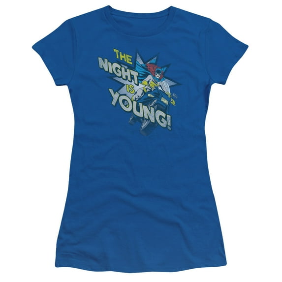 Dc - The Night Is Young - Juniors Teen Girls Cap Sleeve Shirt - Large