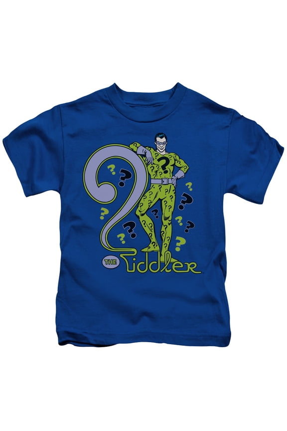 Dc - The Riddler - Juvenile Short Sleeve Shirt - 4