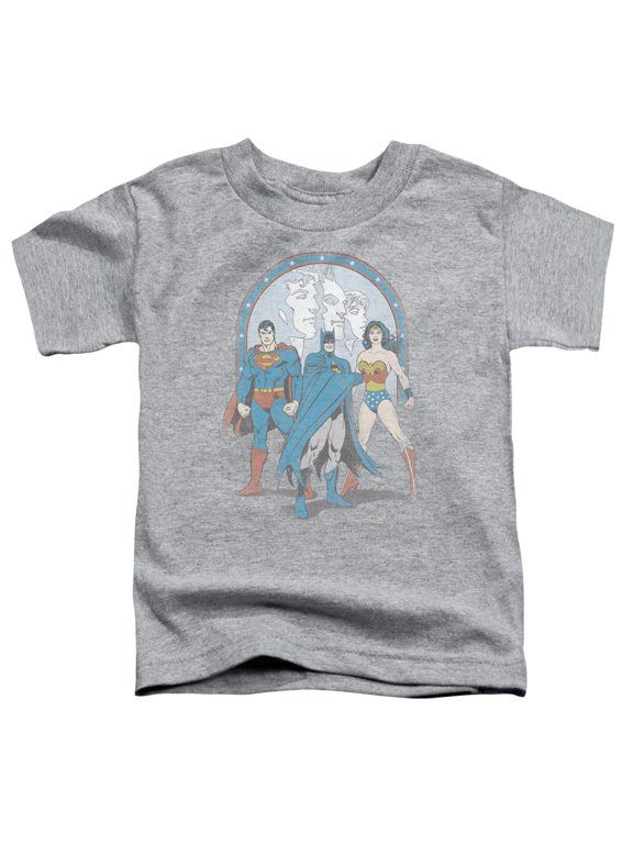 DC Comics Boys' Trinity Childrens T-shirt Heather Grey