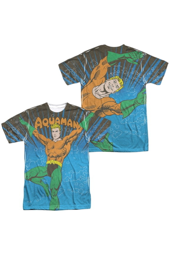 Dc Underwater Sub Unisex Adult Sublimated Costume T Shirt (Front/Back), Medium Multicolor