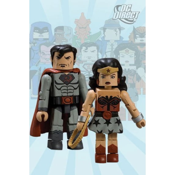 Dc Universe Minimates Wave 8 Superman And Wonderwoman Red Son Versions ...