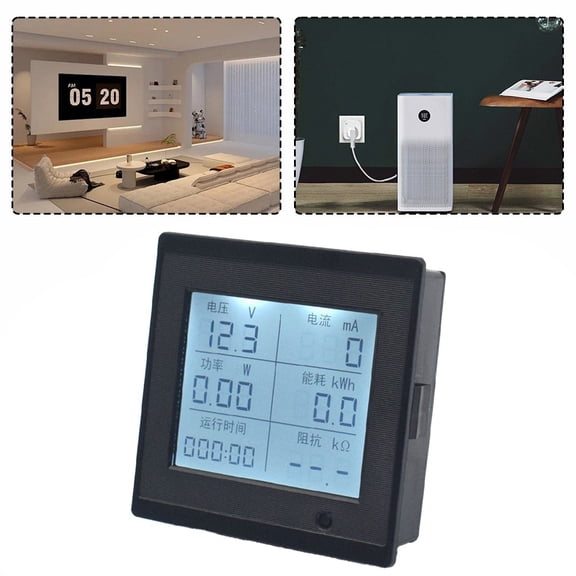 Dc Voltage And Current Meter 6-100V Multi-Function Meter Tester 20A