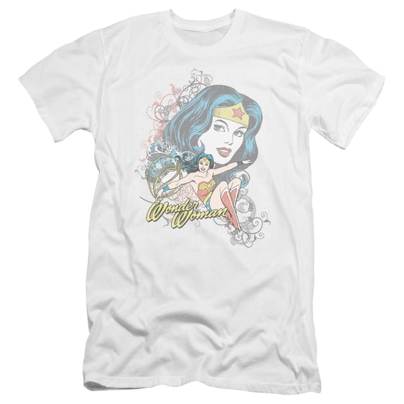 Dc - Wonder Scroll - Premium Slim Fit Short Sleeve Shirt - Large