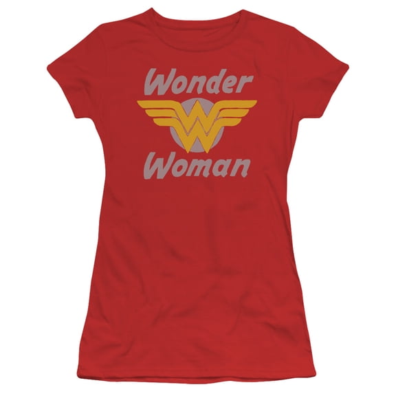 DC Comics Wonder Wings S/S Junior Women's T-Shirt Sheer Red