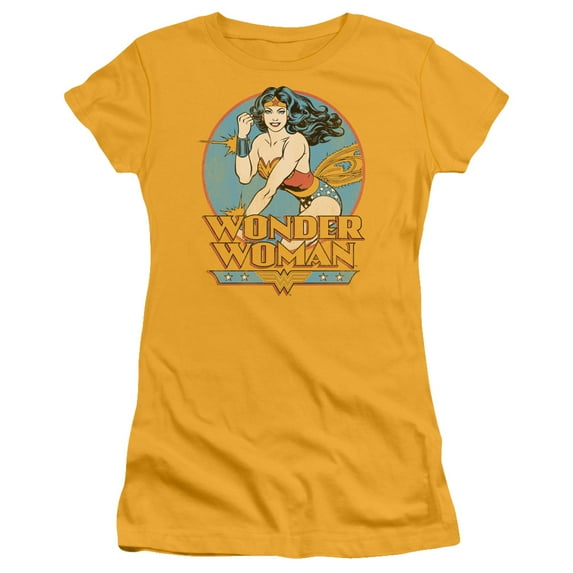 Dc - Wonder Woman - Juniors Teen Girls Cap Sleeve Shirt - X-Large