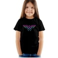 thumbnail image 1 of Dc Wonder Woman Neon Wonder Woman Kids T Shirt (3) for Youth Toddler Boys and Girls, Black, 1 of 5