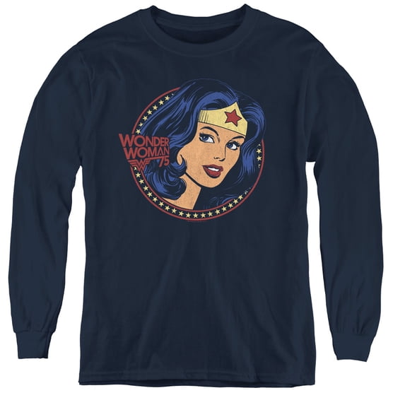 Dc - Ww75 Starburst Portrait - Youth Long Sleeve Shirt - Medium