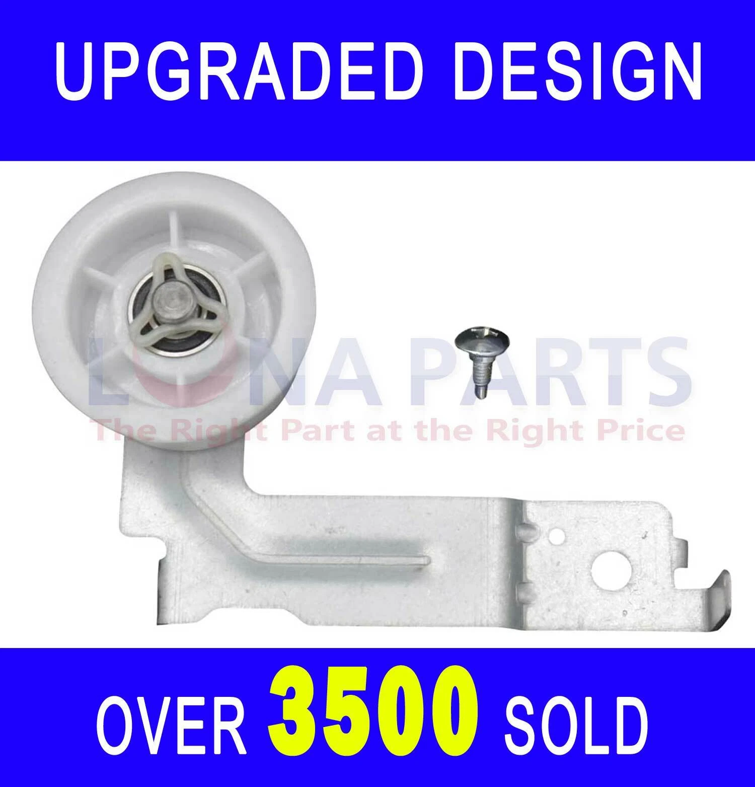 WP35001086 OEM Dryer Idler Pulley - Genuine Replacement Part