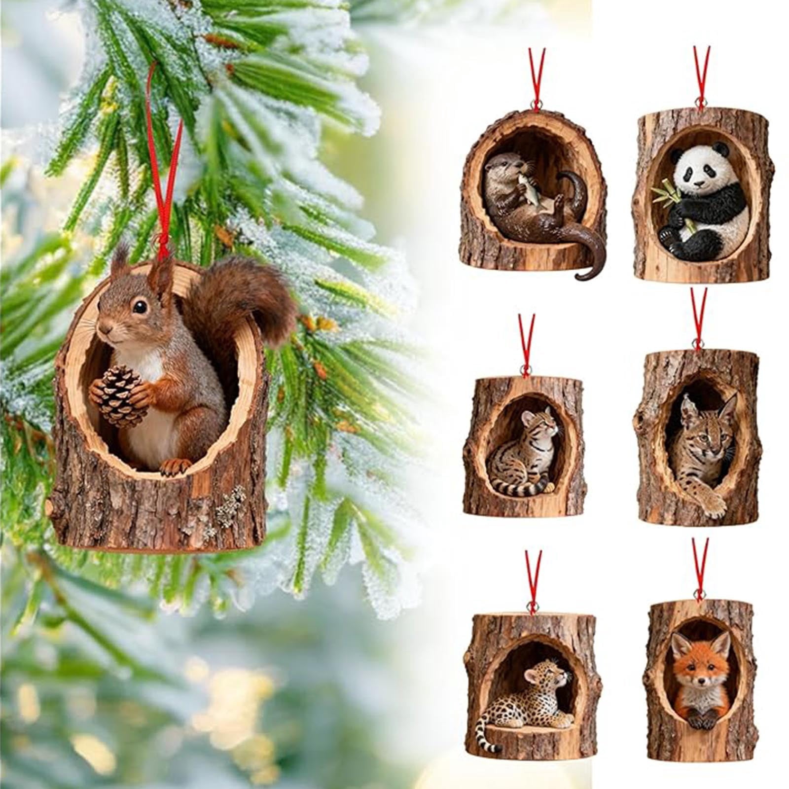 DcGZvy Acrylic Acorns Hanging Ornament, Woodland Animals Ornaments Set