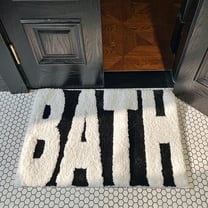 DcGZvy Bathroom Rugs Soft Plush Entryway Rug Indoor Washable Fluffy Rug Non Slip Letter Print Rug for Bedroom Comfy Boho Rug Toilet Rug Laundry Room Rug Women Savings