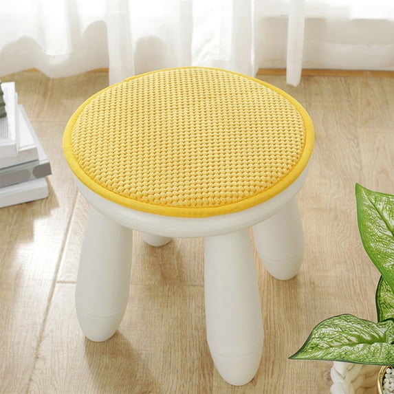 DcGZvy Chair Pads 35cm/13.78in Round Seat Cushion Cute Chair Pad Solid Color Kitchen Chair Cushions Non Slip Small Seat Pad Home Decor