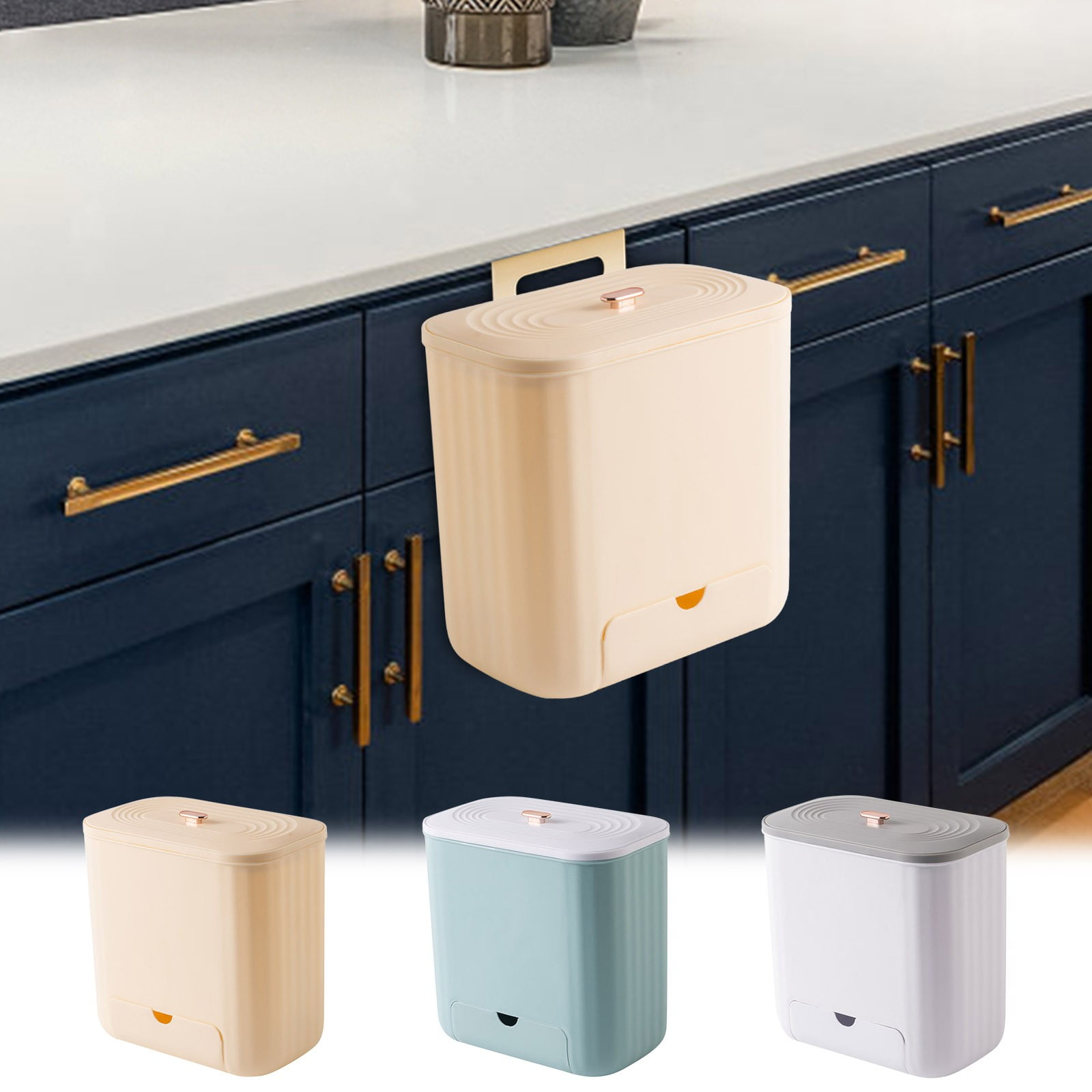 DcGZvy Clearance Plastic Bedroom Garbage Can 2024 Household Trash Can