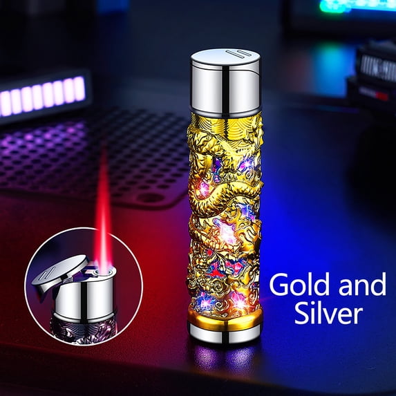 DcGZvy Cool Lighters Windproof Lighters Jet Flame Torch Lighters Gifts for Men Kitchen Lighter