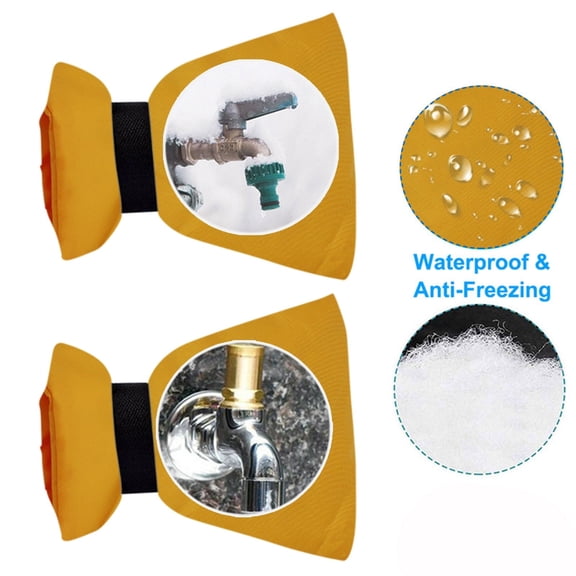 DcGZvy Faucet Protective Cover Frost Covers Set of 2, Garden Tap Cover Faucet Protective Cover, Faucet Cover Faucet Decorative Cover