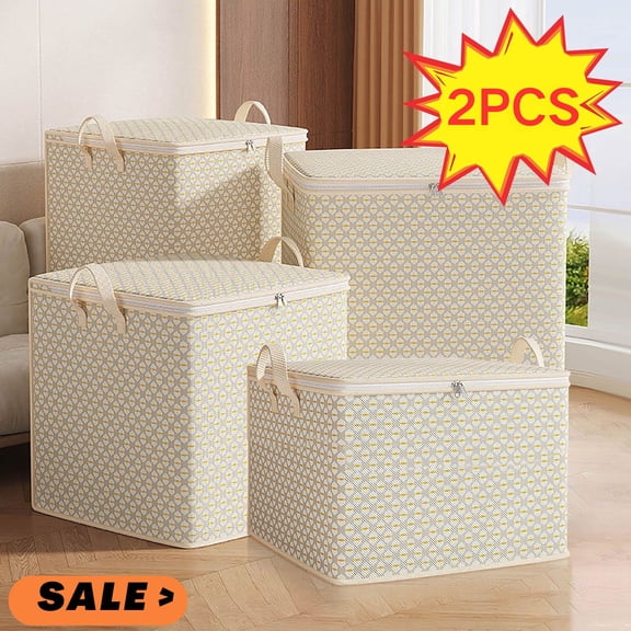 DcGZvy Large Storage Bags for Clothes Storage Bins Foldable Closet Organizer Zipper Comforter Storage Bag Under Bed Storage Moving Bags Totes for Storage