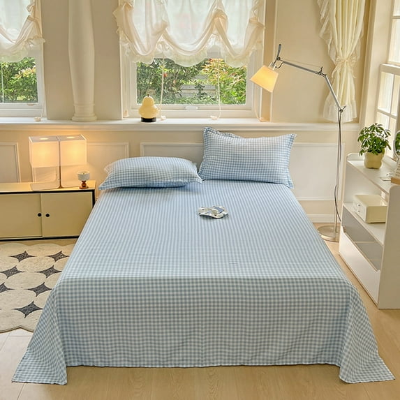 DcGZvy Sheets Queen Size Soft Plaid Print Sheets Queen Hotel Style Sheets Boho Sheets Queen Washable, Breathable Sheets Summer Sheets Queen