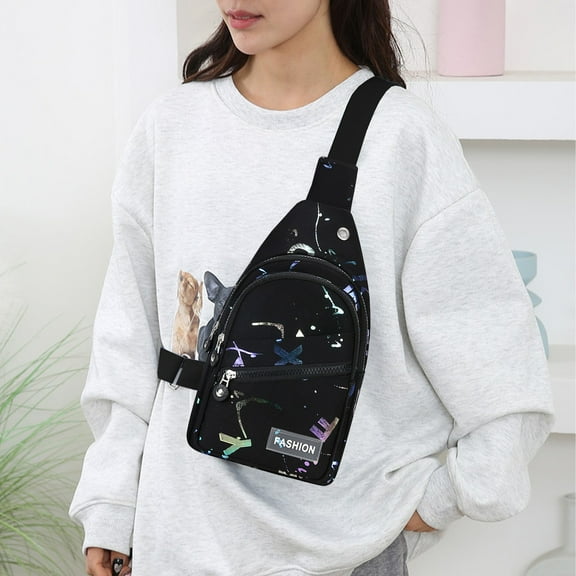 DcGZvy Sling Bag for Women Small Size Crossbody Bag Small Cross Body Bags Women Fanny Pack Crossbody Stylish Black