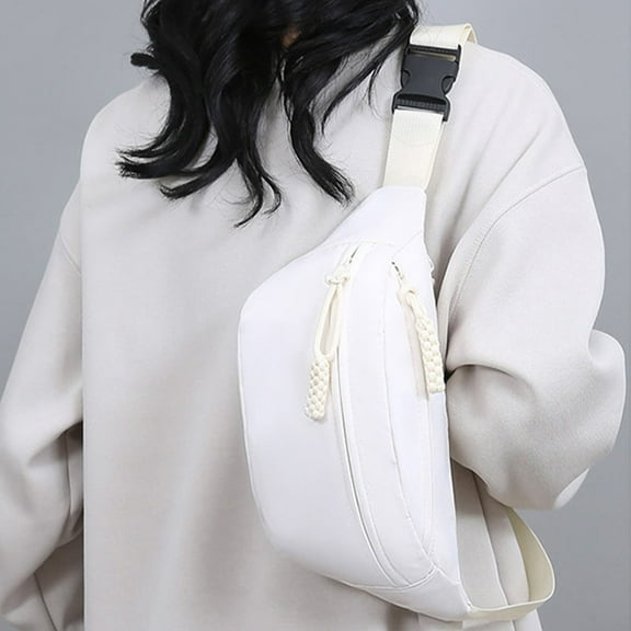 DcGZvy Sling Bags Small Chest Shoulder Crossbody Chest Bag Crossbody Fanny Packs Womens Crossbody Travel Bag White