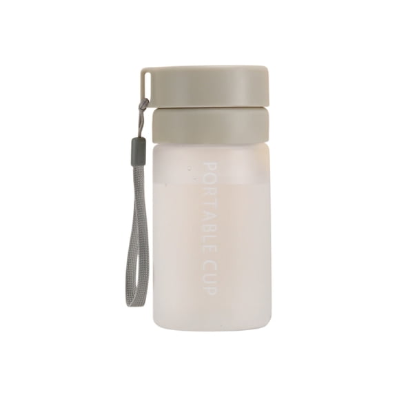 DcGZvy Sports Water Bottle Frosted Clear Plastic Water Bottle with Lanyard Large Capacity Portable Outdoor Tumbler Cup Plastic Flask 400ml