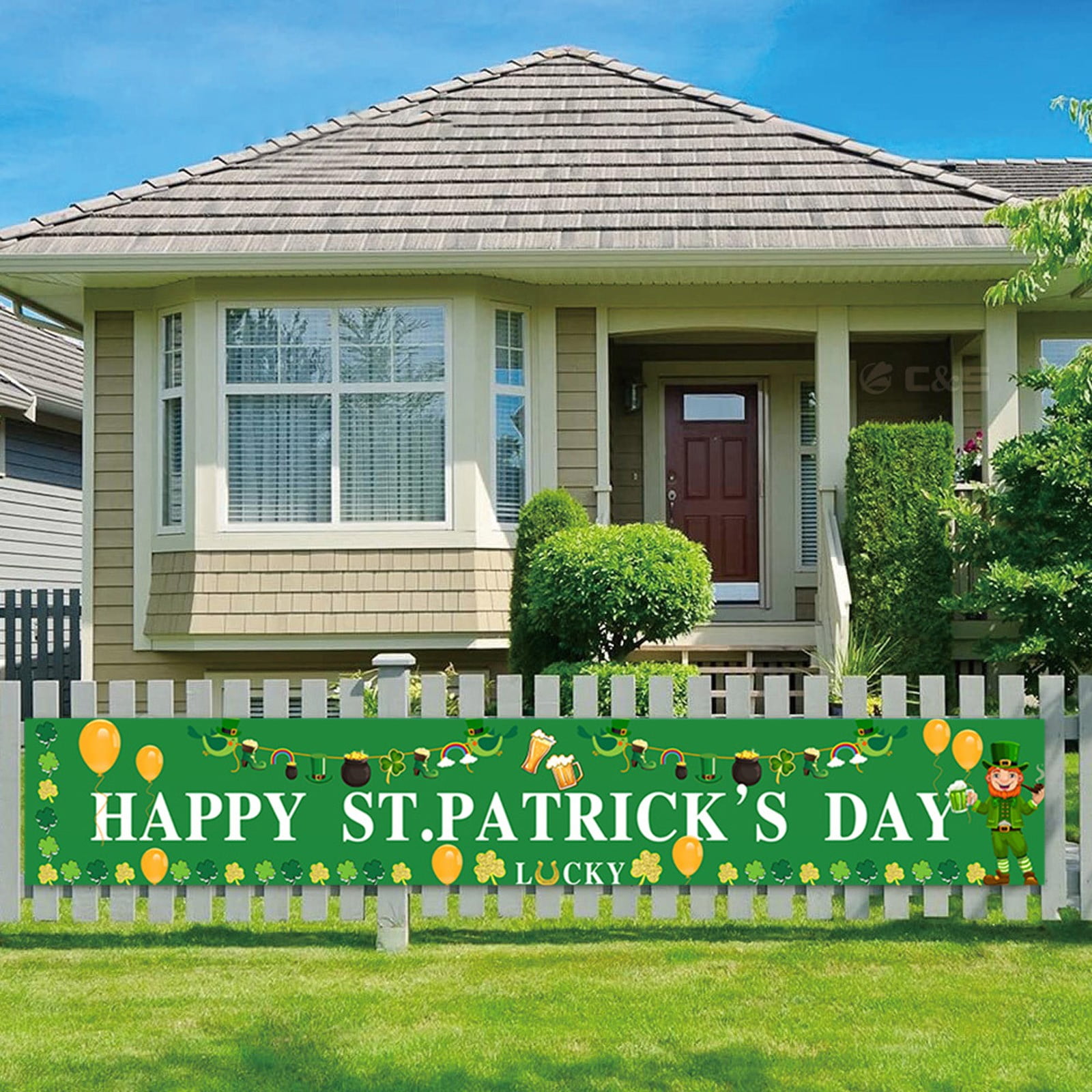 DcGZvy St. Patrick's Day Banner Irish Holiday Decor Yard Signs 20 *118