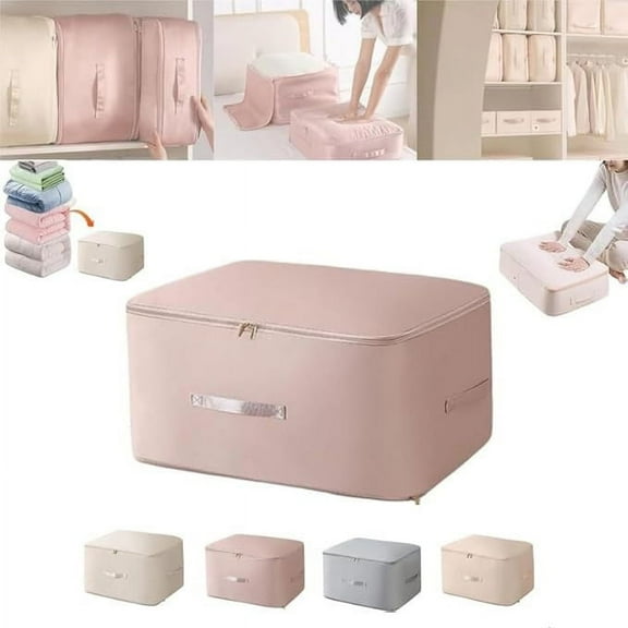 DcGZvy Storage Bins Cube Storage Organizer Heavy Duty Moving Bags Clothing Storage Large Capacity Storage Totes With Lids Fall Savings