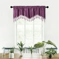 thumbnail image 1 of DcGZvy Valances for Windows Short Curtain Panel Blackout Window Valance With Tassels Elegant Valance for Kitchen, Living Room, Bedroom, Bathroom Home Window Decoration, 1 of 6