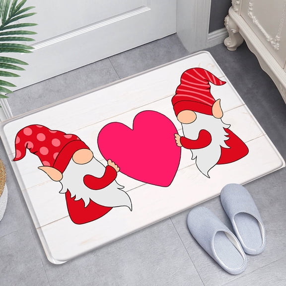DcGZvy Valentine'S Day Decorative Rug Washable Rug Non Slip Bathroom Rug Living Room Rug Boho Area Rug Toilet Rug 16 *24 in