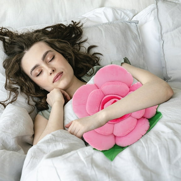 DcGZvy Valentine's Day Decorative Pillows Cute Flower Throw Pillows Rose Pillow Soft Body Pillow for Couch for Bedroom Living Room Gift for Girl Home Savings