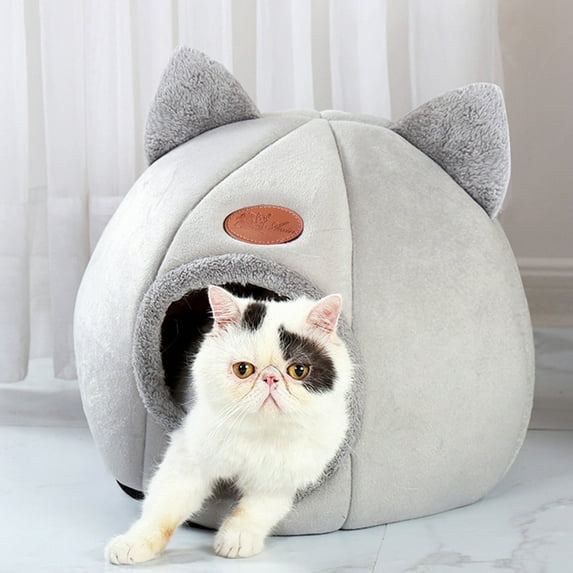 DcGZvy Warm Pet Cave Indoor Cat House Soft Cat Tent Bed Cute Cat Cubby Cozy Dog House Bed Pet Supplies 2025