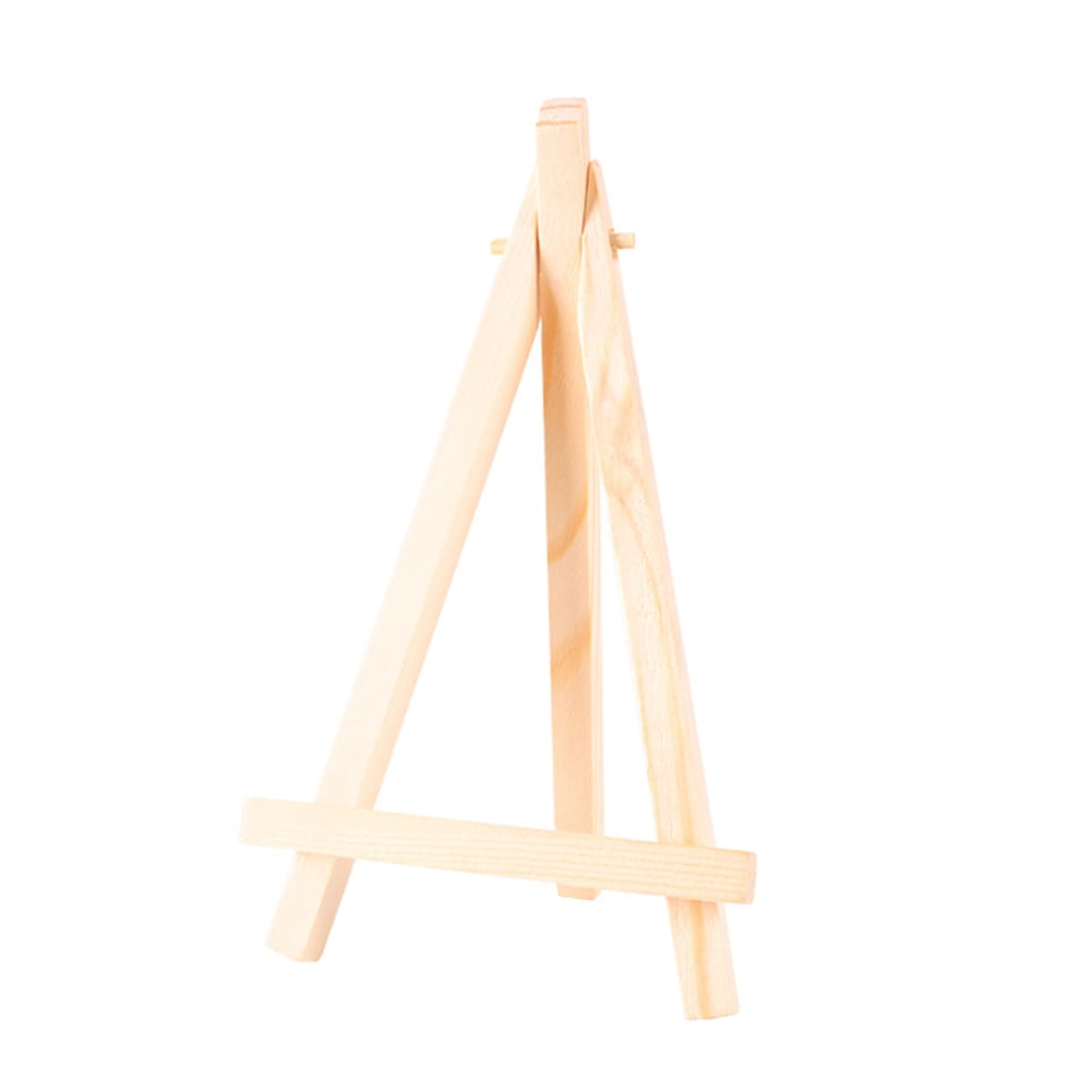 U.S. Art Supply 12 Natural Wood Display Stand A-Frame Artist Easel (Pack  of 4) Adjustable Tripod Tabletop Canvas Holder 