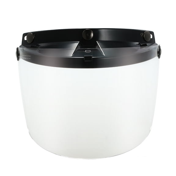 Dcenta 3 Snap Flip up Visor Shield Clarity Lens for Retro Open Face Motorcycle Helmet
