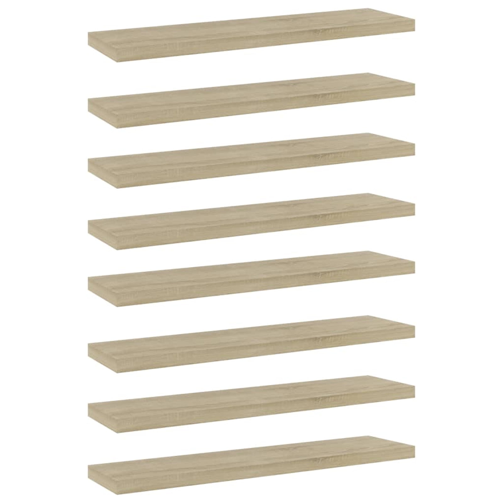 Dcenta 8 Piece Bookshelf Boards, Engineered Wood Replacement Panels, Display Stand Shelves for