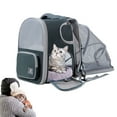 thumbnail image 1 of Dcenta Cat Backpack Carrier, Expandable Pet Carrier Backpack with Breathable Mesh for Kitten and Small Dog up to 13 Pounds, Airline Approved Travel Carrier, 1 of 11