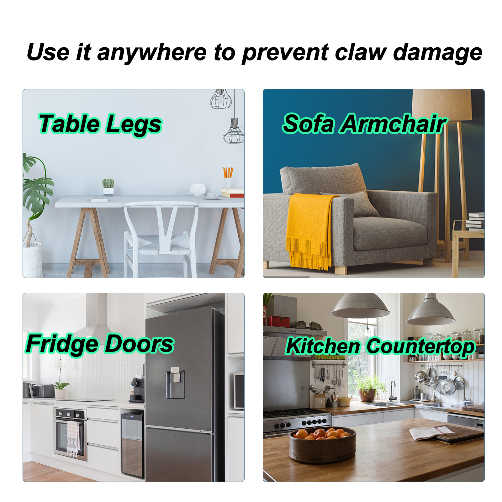 Dcenta Couch Cat Scratch Protector Furniture Sofa Guard, Protect Your