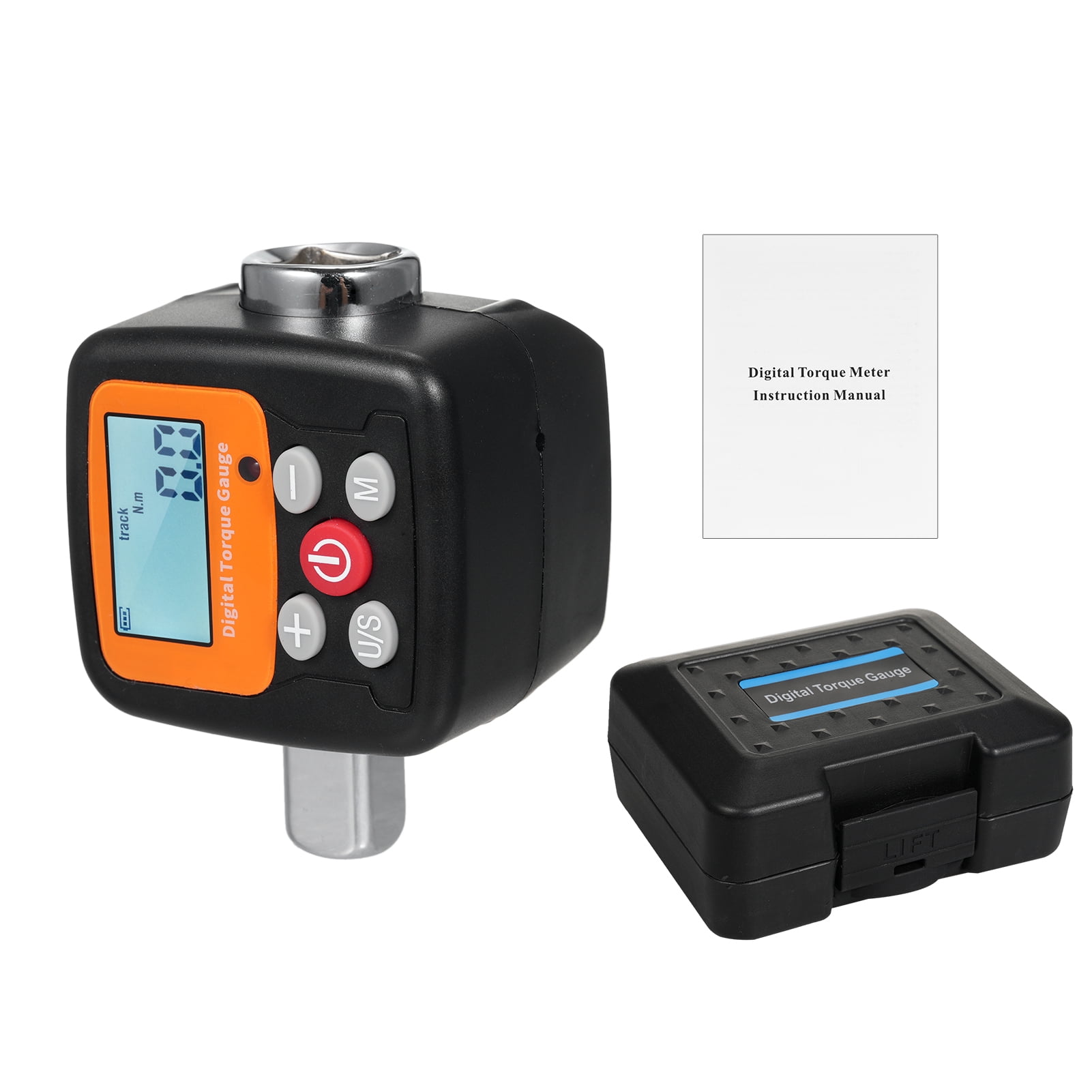 Dcenta Digital Torque Meter Wrench Tester, Includes Adapters for 3/8'' and 1/4'', High Accuracy