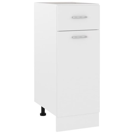 Dcenta Drawer Bottom Cabinet White 11.8"x18.1"x32.1" Engineered Wood