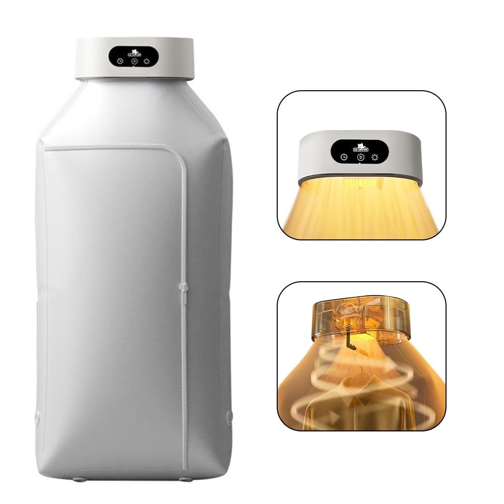 Dcenta Electric Portable Dryer for Laundry, 1200W Electric Baby Clothes Underwear Dryer w S Hook, 2 Temperature Adjustment for Light Clothes, Underwear, Baby Clothes