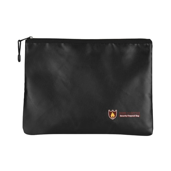 Dcenta Fireproof Water Resistant Document Bag Silicone Coated Fiberglass Money Bag Pouch Document Holder