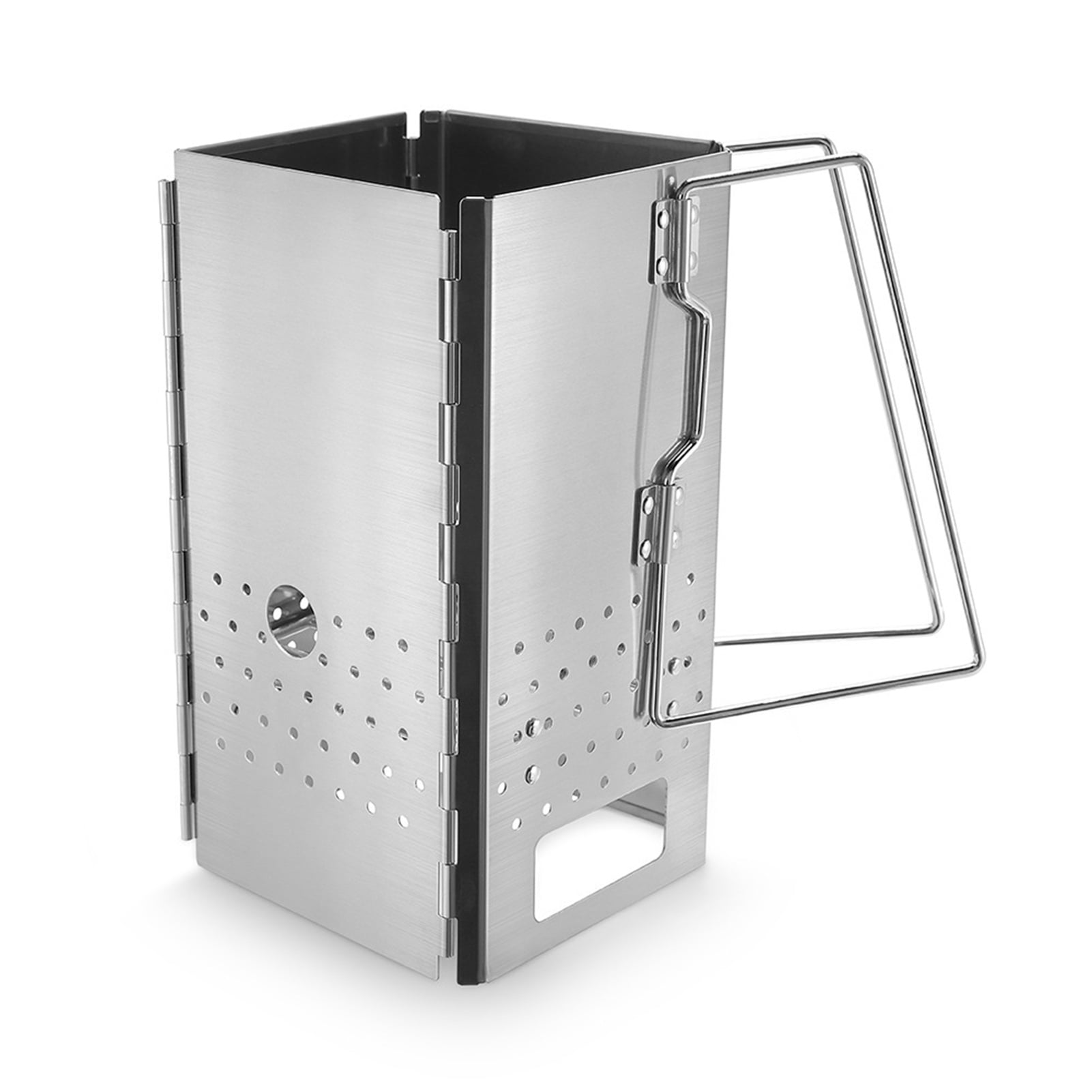 Dcenta Folding Charcoal Chimney Starter Stainless Steel BBQ Charcoal