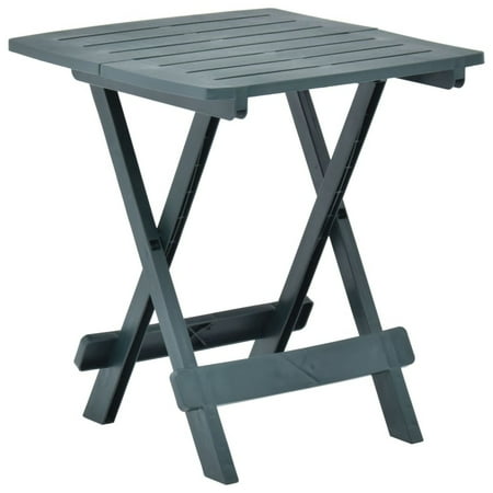 Dcenta Folding Garden Table Portable  Dining Table Green for Patio, Garden, Balcony, Backyard, Camping,  Furniture 17.7 x 16.9 x 19.7 Inches (L x W x H)