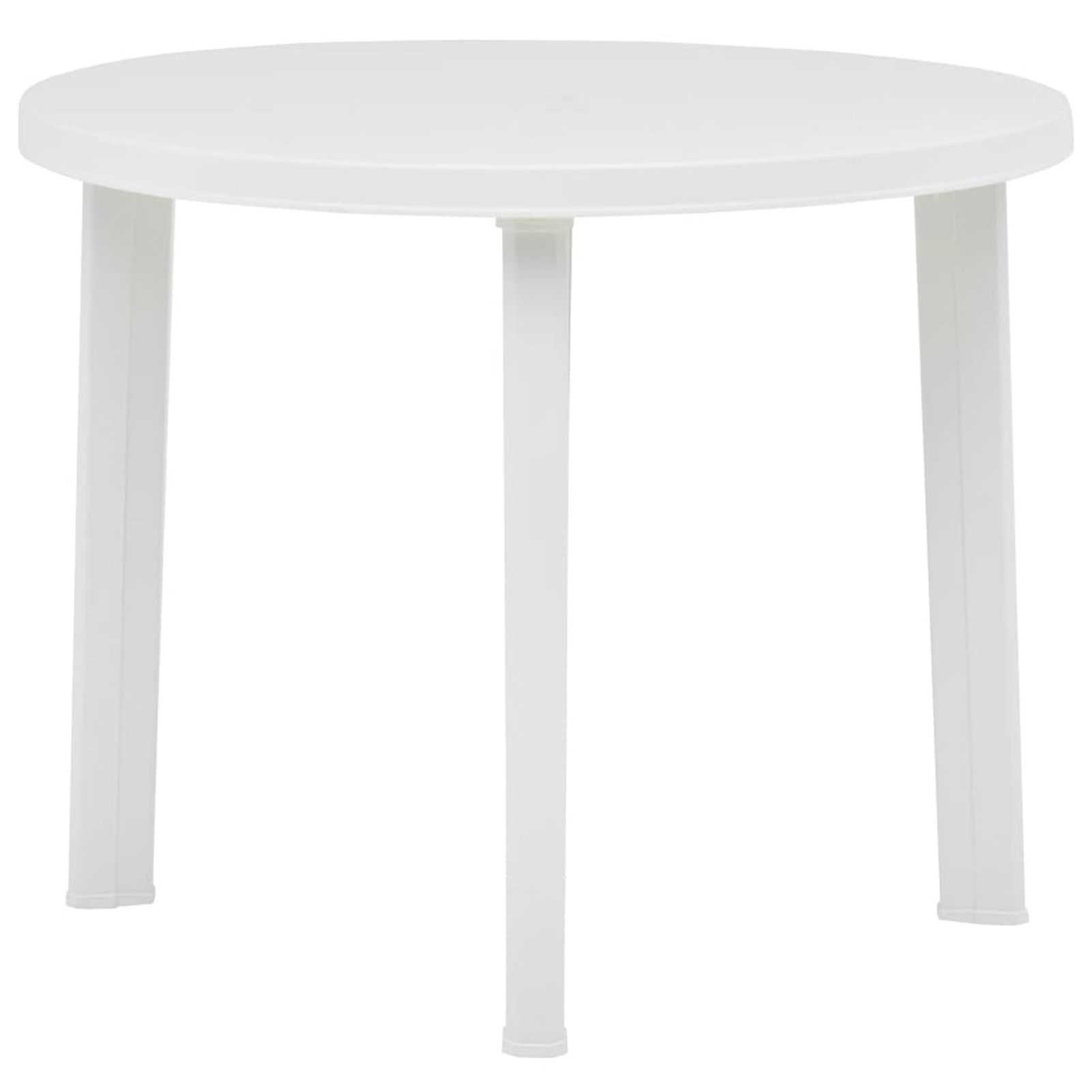 Dcenta Garden Table with Parasol Hole Dining Table Round Patio Side