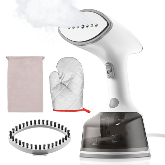 Dcenta Handheld Steamer for Clothes, 1800W 20s Heat Up Garment Steamer w/ LCD Smart Screen, 300ML Water &Insulation Glove, 2 Steam Options Fabric Steamer