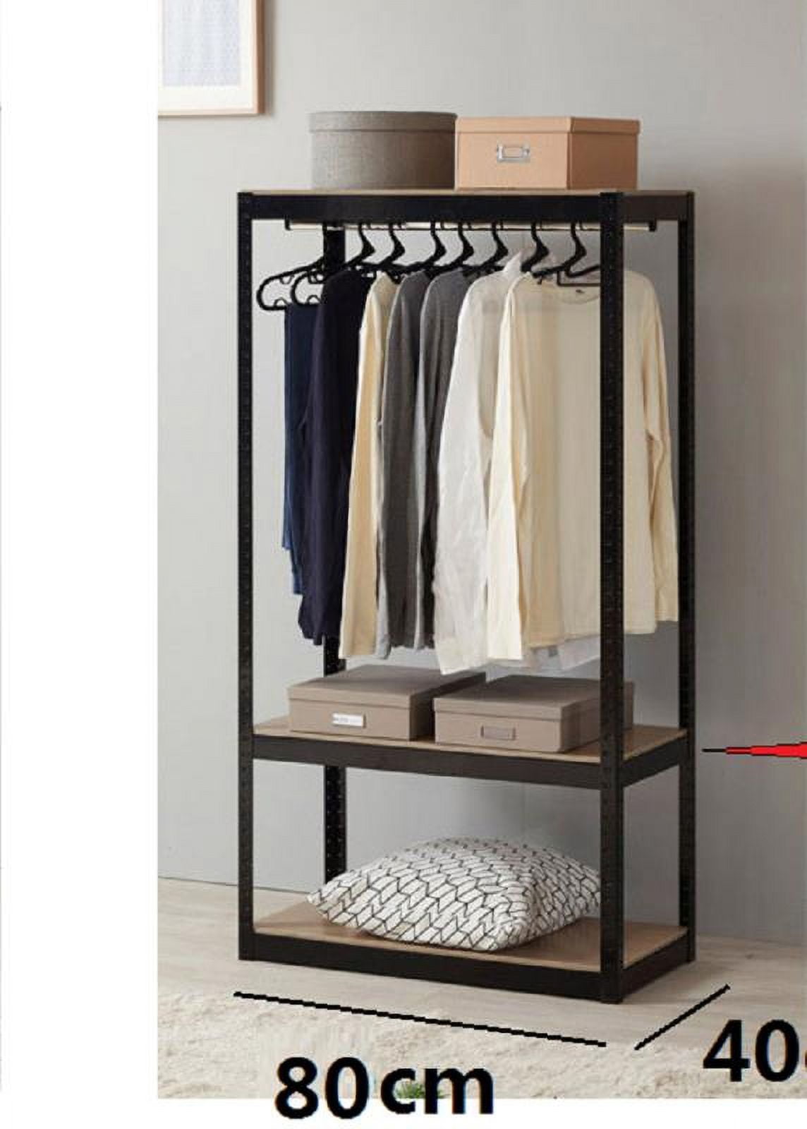 Dcenta Heavy Duty Clothing Garment Rack, Freestanding Clothing Rack