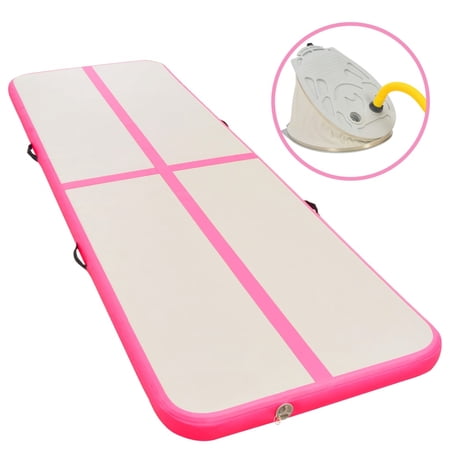 Dcenta Inflatable Gymnastics Mat with Pump 236.2"x39.4"x3.9" PVC