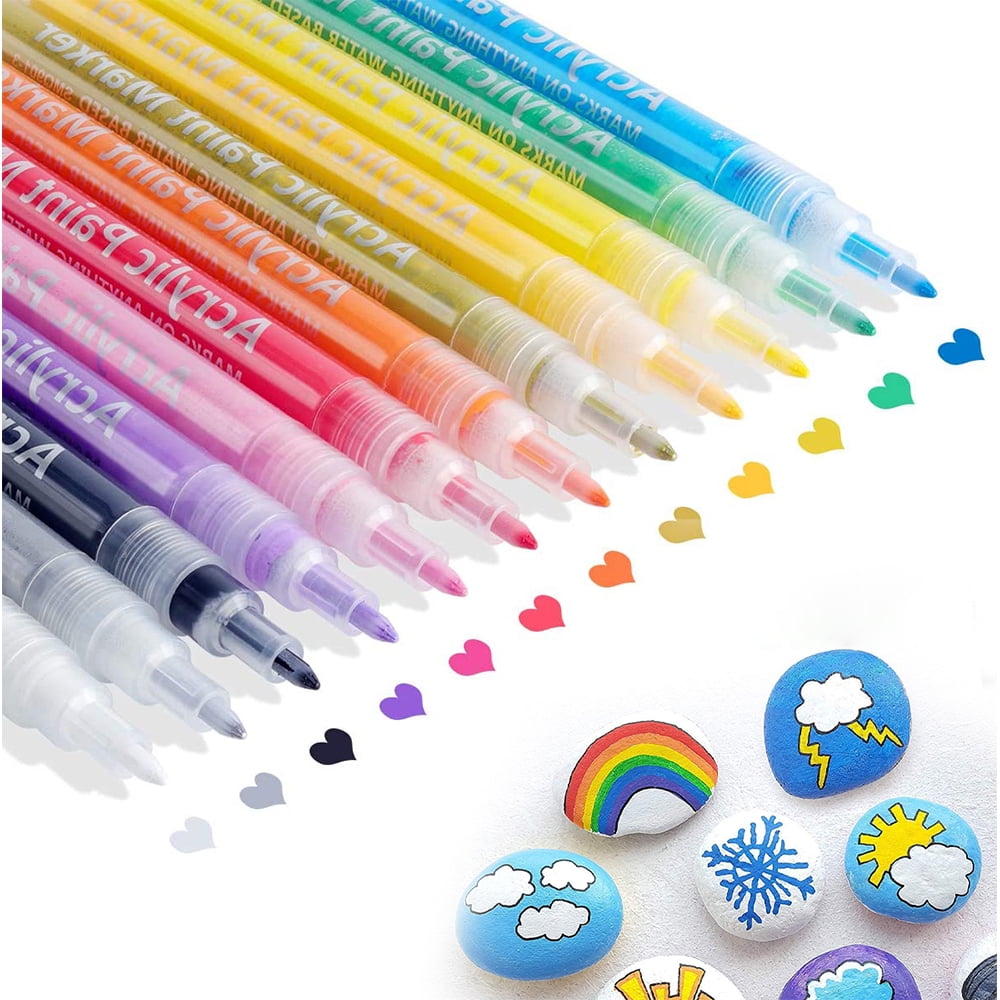 STA 12/24 Colors 2mm Acrylic Paint Marker pen Art Marker Pen for