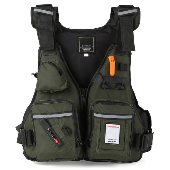 Dcenta Multi-Pockets Fishing Vest Pack, Black